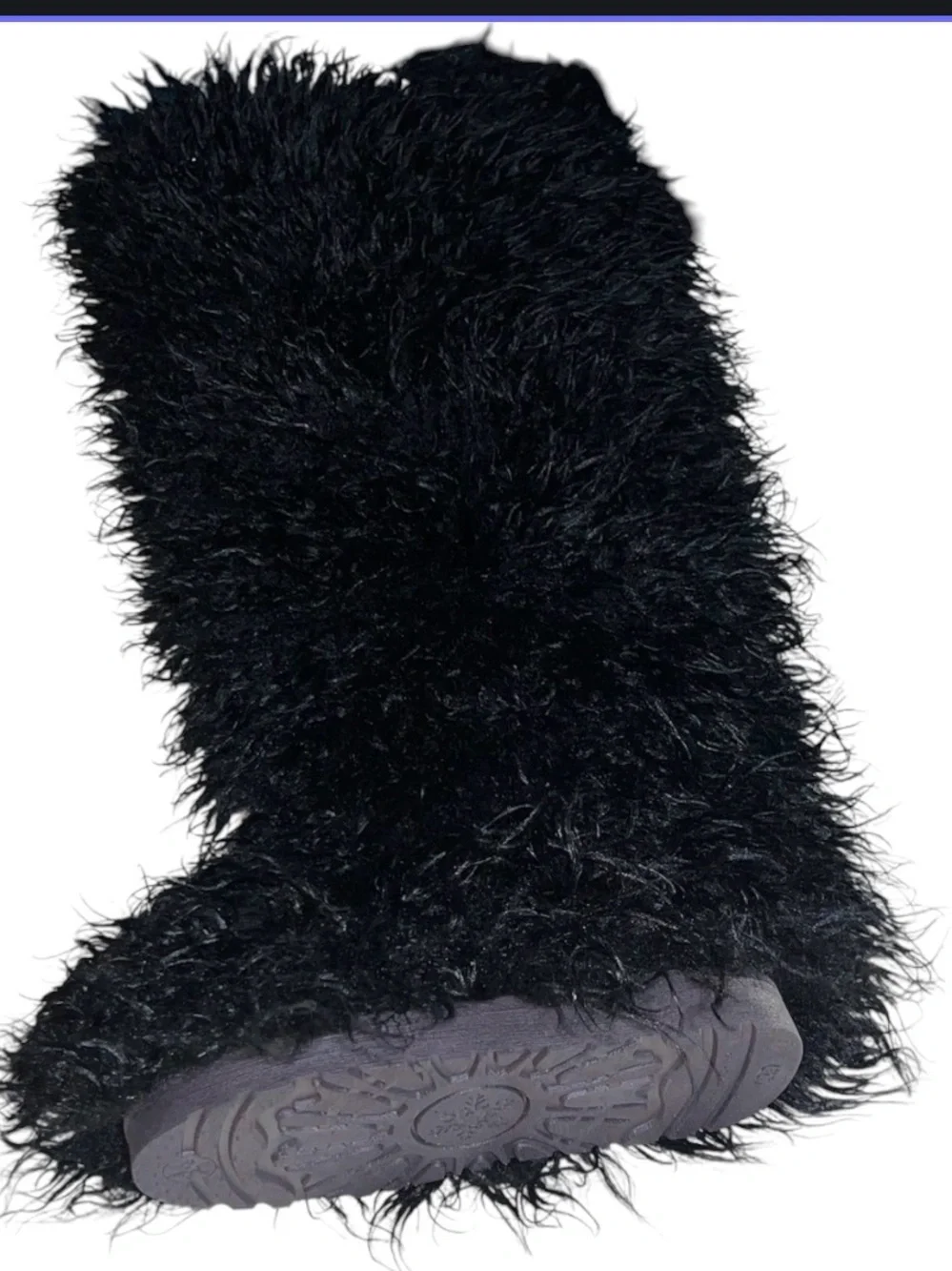 Faux Fur Black Women's Slippers